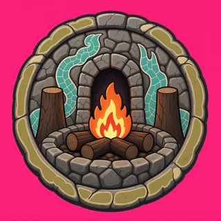 campfire, rare accent design