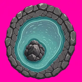 shallow puddle, irregular arrangement
