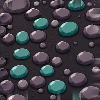 weathered river pebbles