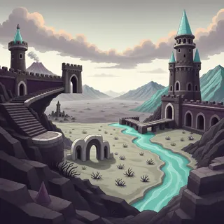 border overlook at daylight