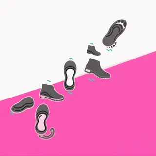 footprints, sparse arrangement