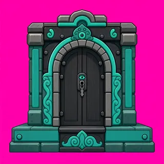 door locked, intact