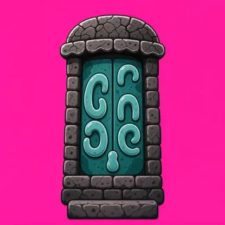 wall isolated pillar, intact