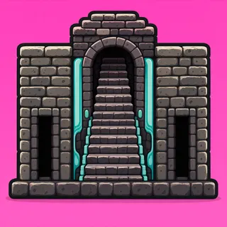 stairs downward, intact