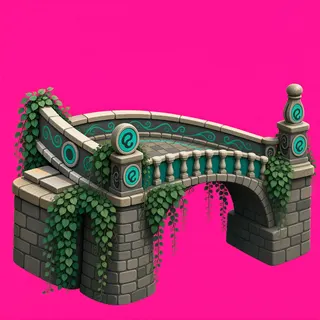 overgrown small bridge