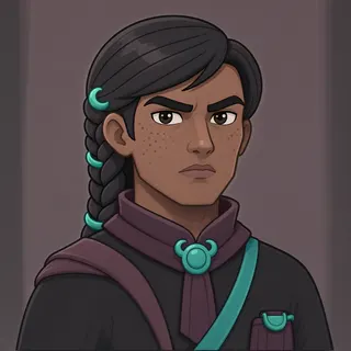 original adult merchant, determined expression