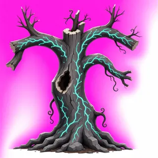 damaged standing tree
