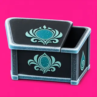 frosted wooden crate