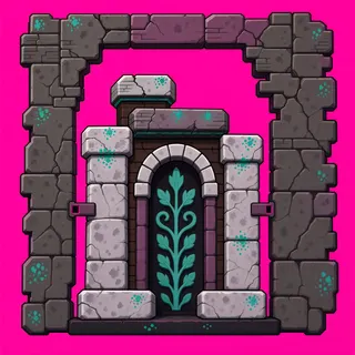 wall isolated pillar, weathered