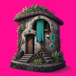 overgrown small dwelling