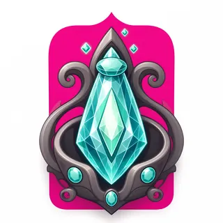 energy crystal, rare accent design
