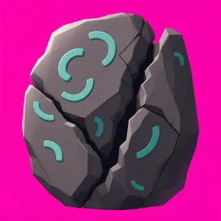 damaged large boulder