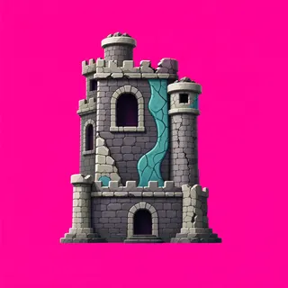 damaged watchtower