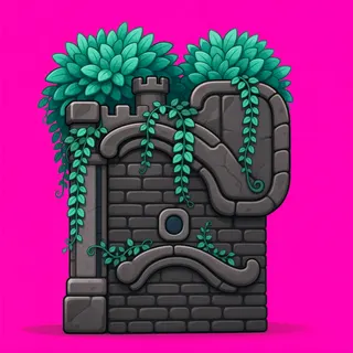wall end cap, overgrown