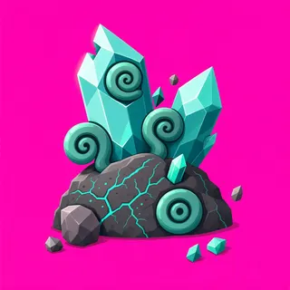 damaged crystal cluster
