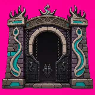 bridge entrance, weathered