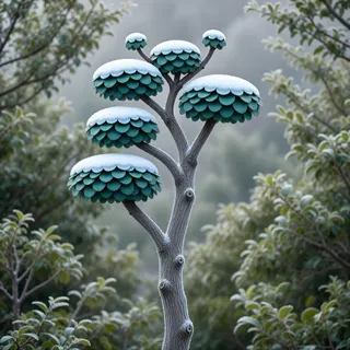 frosted tall shrub