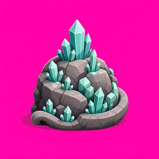overgrown crystal cluster