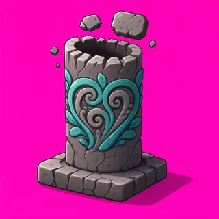 damaged broken pillar
