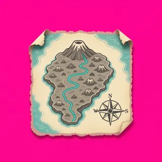 treasure map, plain design