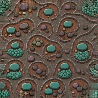 damp red gravel