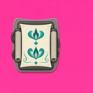 quest scroll, rare accent design