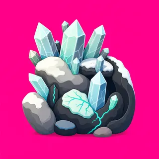 frosted crystal cluster