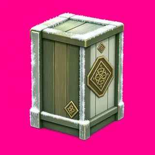 frosted wooden crate