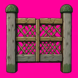 fence straight, weathered