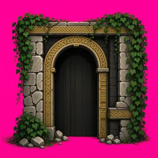 overgrown gate