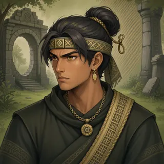 original adult artisan, determined expression