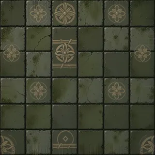 damp dusty tiled floor