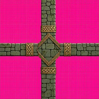 wall cross junction, weathered