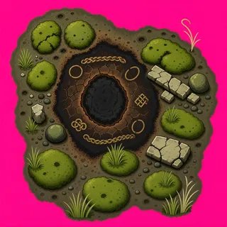 scorch mark, sparse arrangement