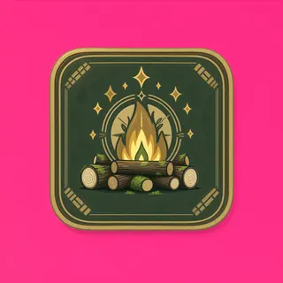 campfire, rare accent design