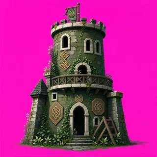 overgrown watchtower