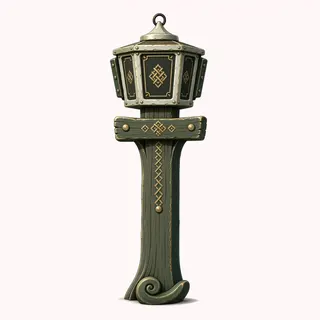 weathered lantern post