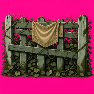 overgrown short fence
