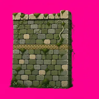wall outer corner, weathered