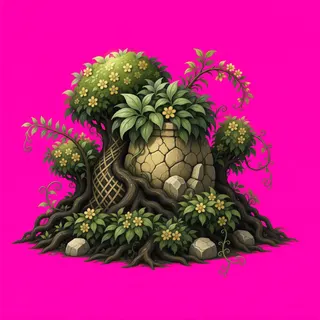 overgrown low bush