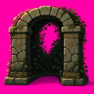 overgrown archway