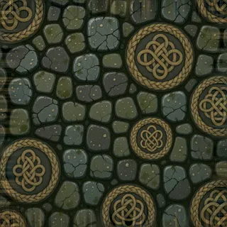 damp worn cobbles