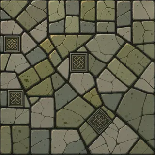 weathered flat paving