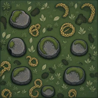overgrown ground moss