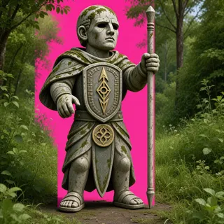 weathered statue