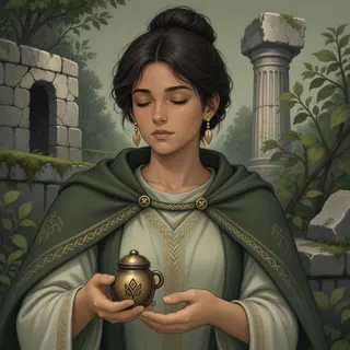 original adult healer, calm expression