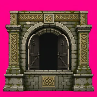 bridge entrance, intact
