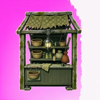 damaged market stall