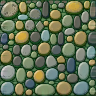 clean river pebbles