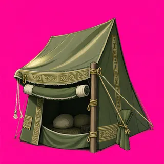 weathered tent
